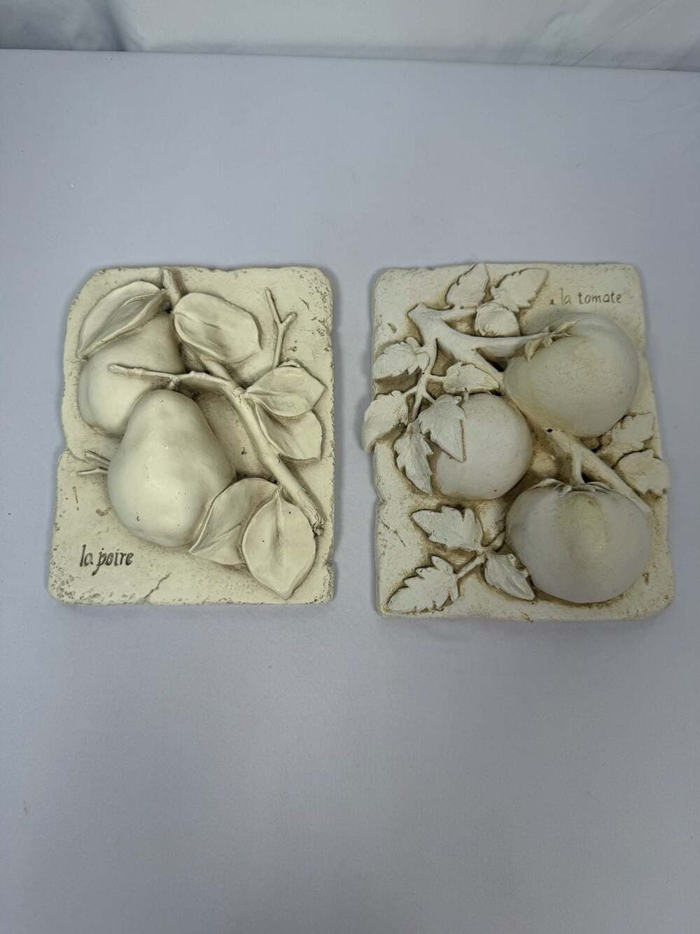 Expo Shard Wall Plaque Set of 2 Fruit La Poire and La Tomate